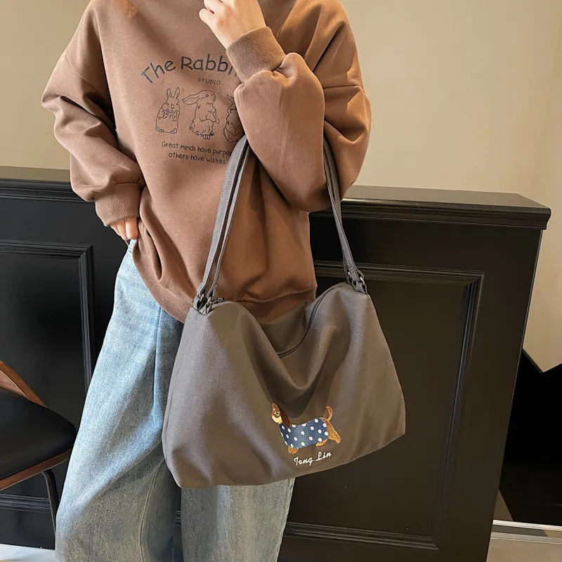 ERANGBEAR Canvas Tote Bag, Shopping Bag, Canvas Bag, Shoulder Bag Women's Multicolor-3