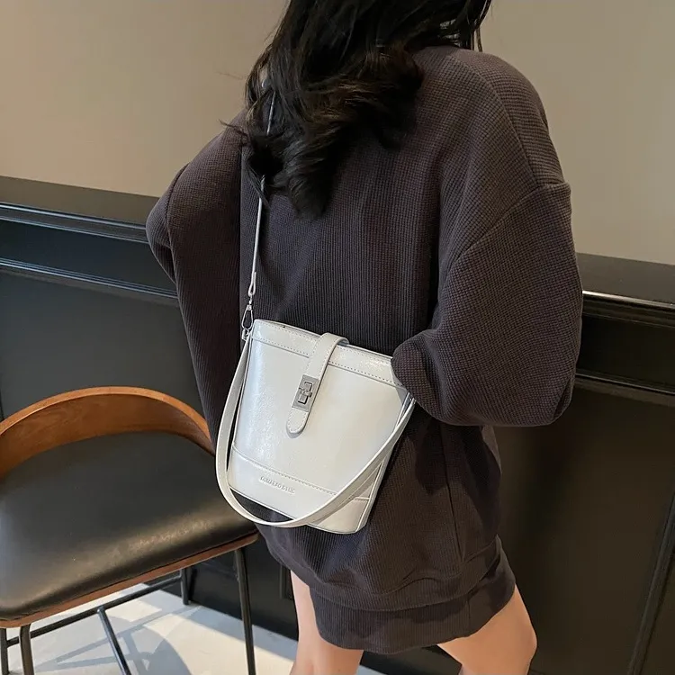ERANGBEAR PU Bucket Bag, One Shoulder Handbag Women's Multicolor-4