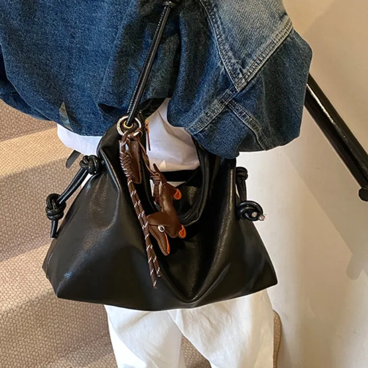 ERANGBEAR PU Shoulder Bag Women's Coffee/Black/Dark Khaki/Brown-1