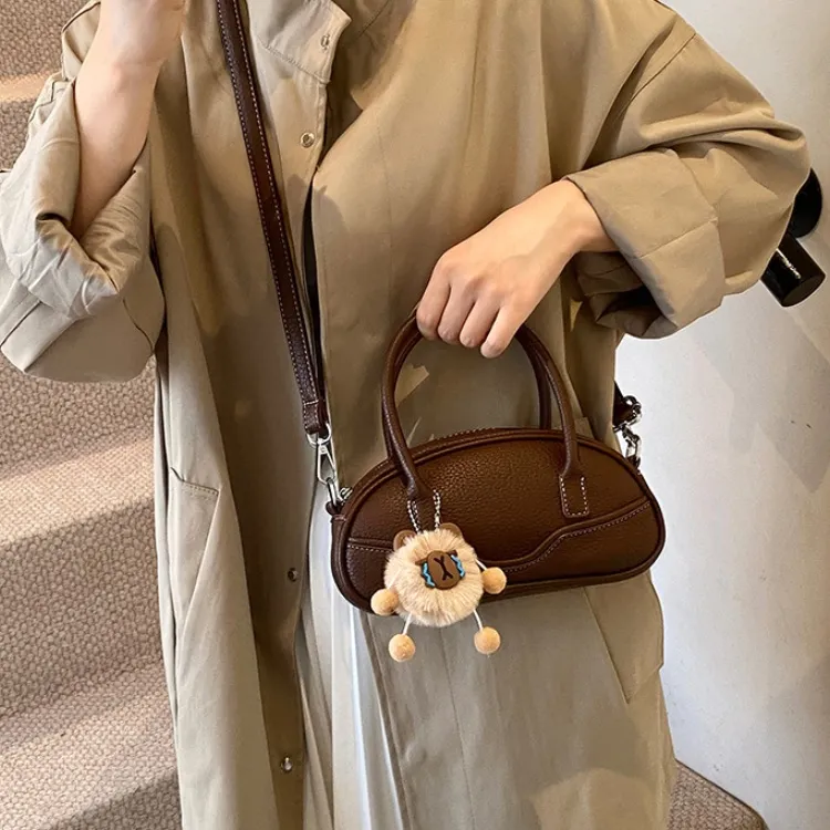ERANGBEAR PU Crossbody Bag Women's Brown/Ecru/Coffee/Black/Khaki-5