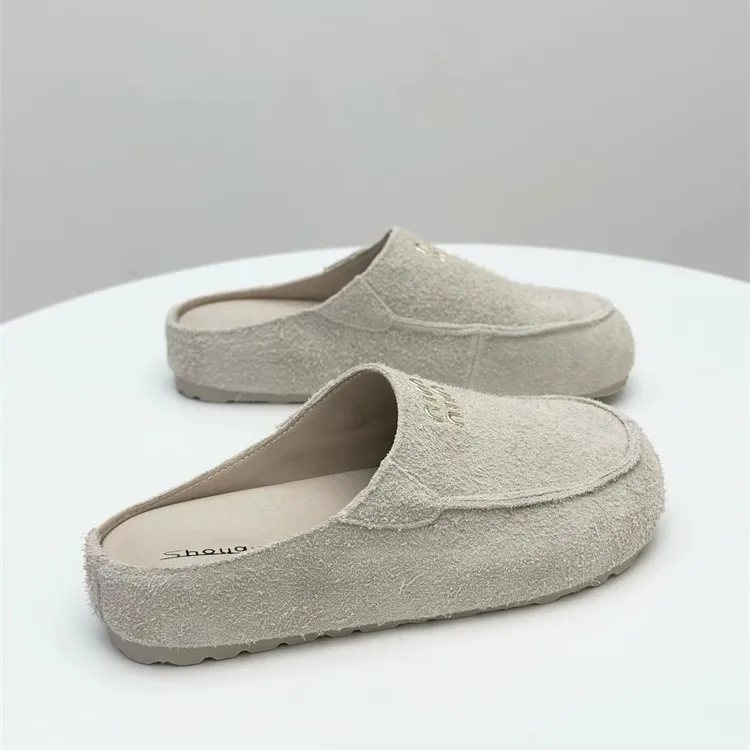 Shougu Rubber Sole Quiet Closed Toe Slippers Women's-1