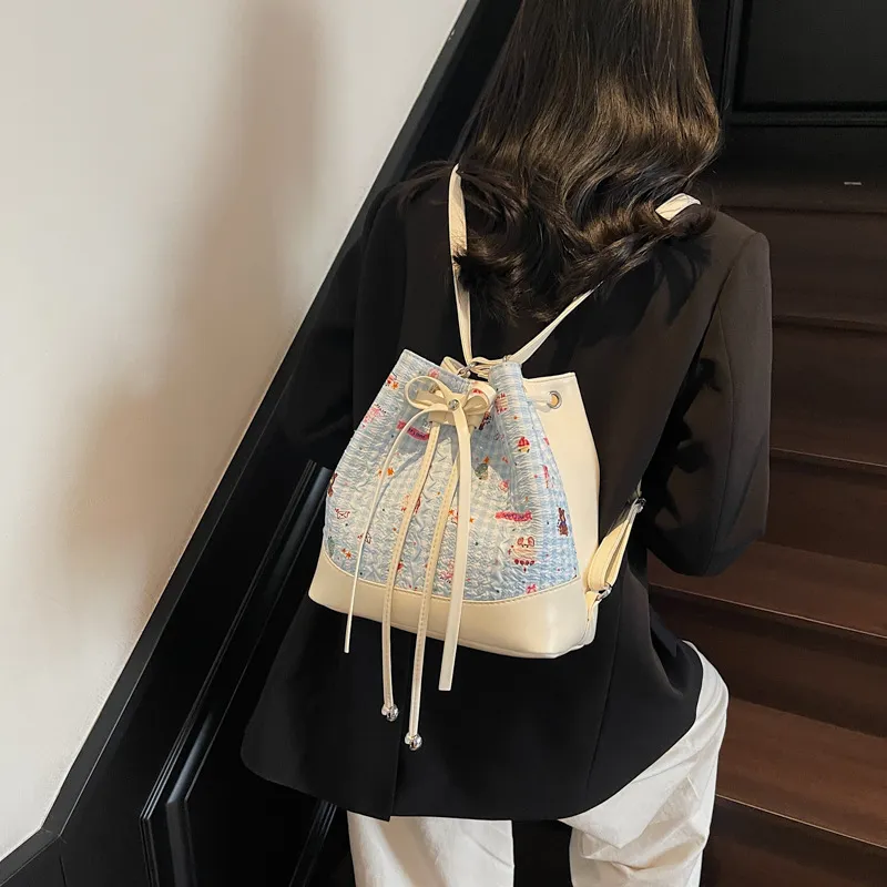 ERANGBEAR PU Backpack On The Shoulder Regular Women's Multicolor-6