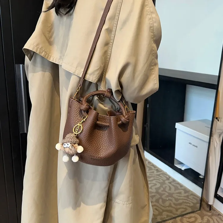 ERANGBEAR PU One Shoulder Handbag Women's Coffee/White/Red/Brown/Black-1