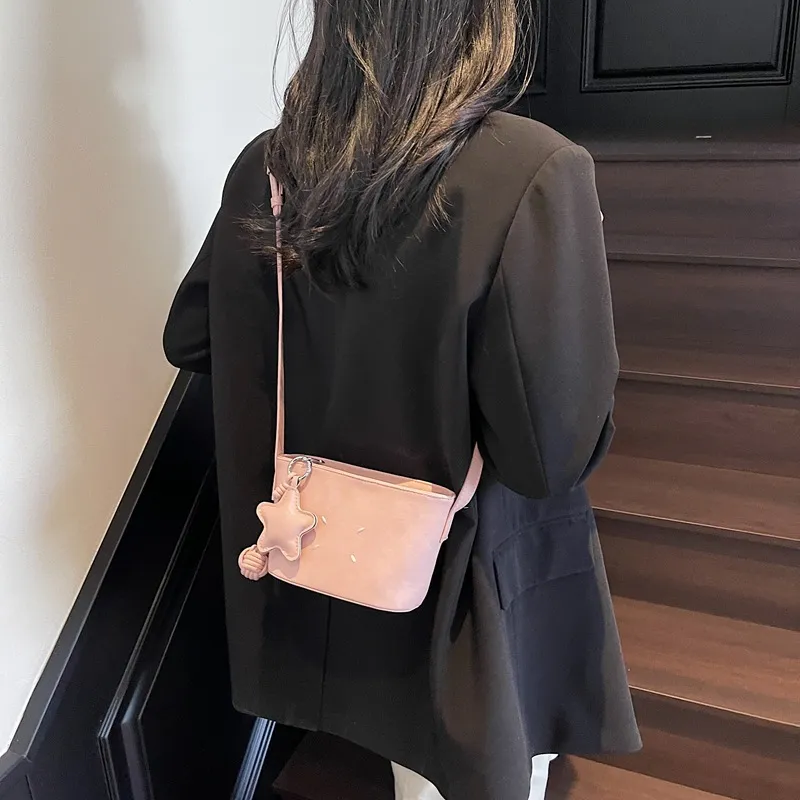 ERANGBEAR PU Shoulder Bag, Crossbody Bag Women's Black/Blue/Pink/Ecru-5