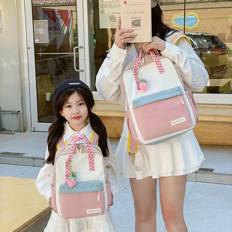 ERANGBEAR Nylon Backpack Women's Pink-4