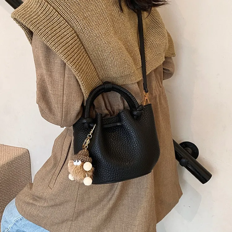 ERANGBEAR PU One Shoulder Handbag Women's Coffee/White/Red/Brown/Black-14
