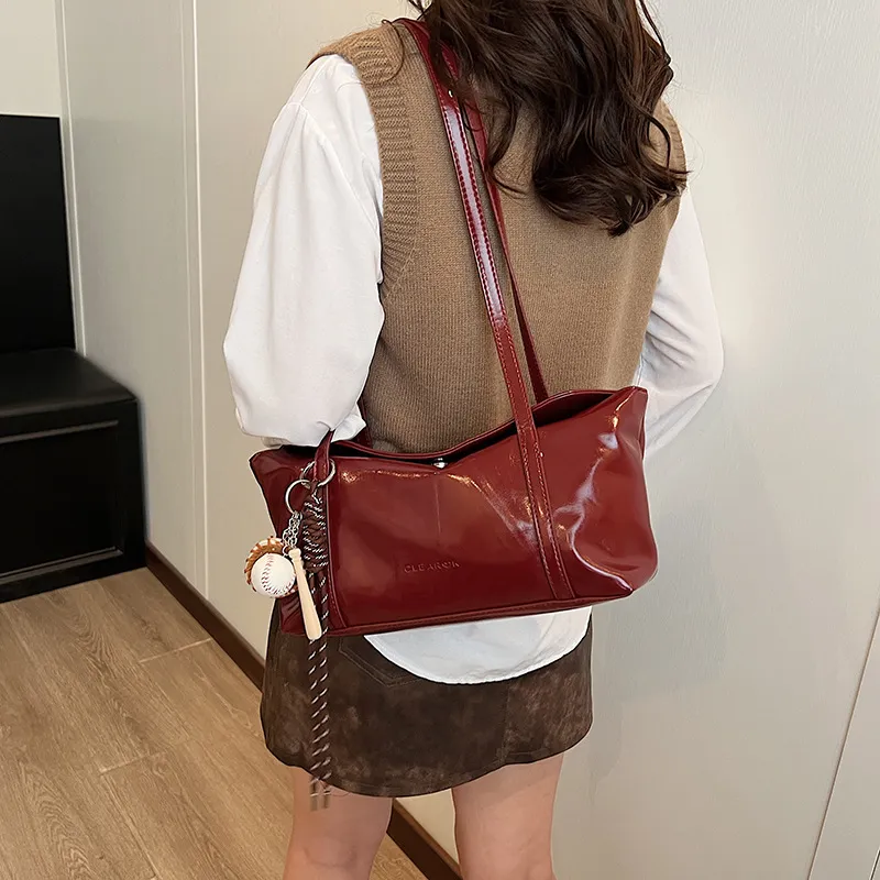 ERANGBEAR PU Shoulder Bag Regular Women's Mud Brown/Ancora Red/Coffee/Black-5