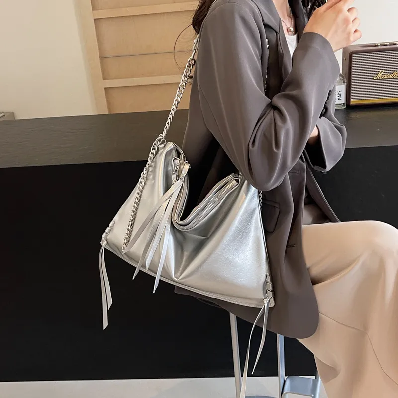 ERANGBEAR PU Fashion Versatile Chain Crossbody Bag, Commute, One Shoulder Tote Regular Women's Multicolor-5