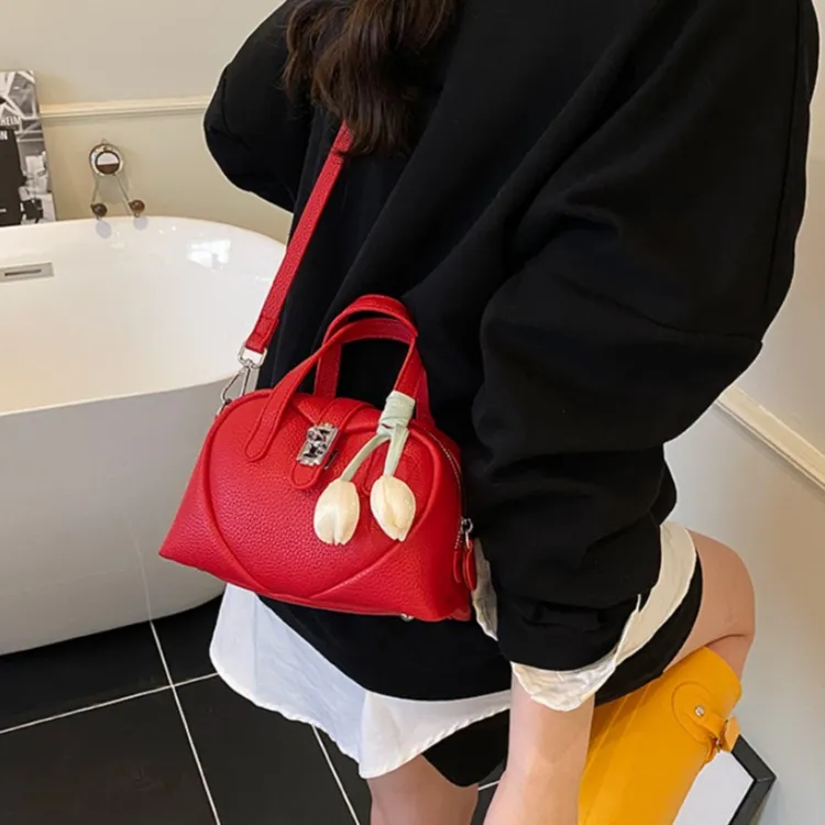 ERANGBEAR PU One Shoulder Handbag Women's Multicolor-5