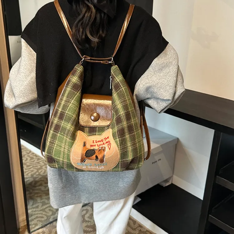 ERANGBEAR Canvas Canvas Bag Backpack Shoulder Bag Regular Women's Multicolor-7