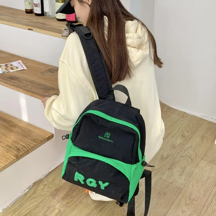 ERANGBEAR Nylon Fabric Backpack Regular Unisex Multicolor-2