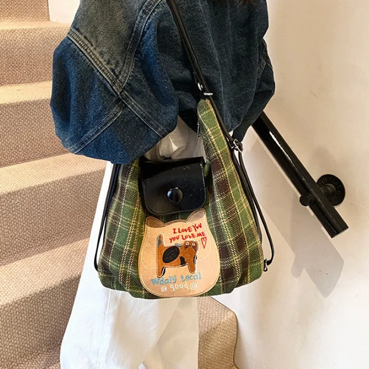 ERANGBEAR Canvas Canvas Bag Backpack Shoulder Bag Regular Women's Multicolor-1