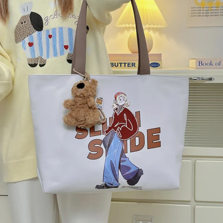 ERANGBEAR Composite Cloth Tote Bag, Shopping Bag, Shoulder Bag Women's Multicolor-7