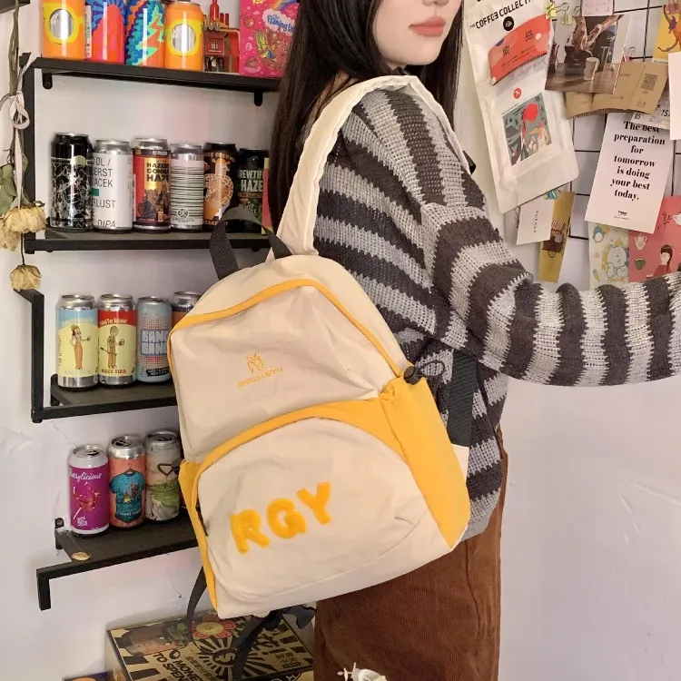 ERANGBEAR Nylon Fabric Backpack Regular Unisex Multicolor-7