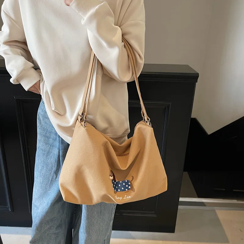 ERANGBEAR Canvas Tote Bag, Shopping Bag, Canvas Bag, Shoulder Bag Women's Multicolor-7