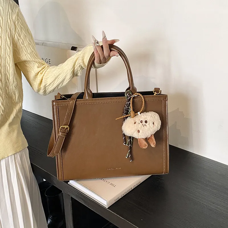 ERANGBEAR PU Tote Bag Shopping Bag Crossbody Handbag Women's Multicolor-5