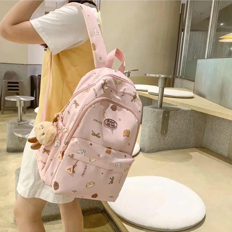 ERANGBEAR Nylon Backpack Women's Multicolor-7