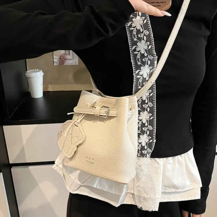 ERANGBEAR PU Bucket Bag, Crossbody Bag Small Size Women's Multicolor-7