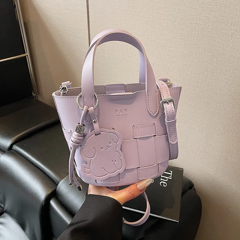 ERANGBEAR PU Crossbody Bag Women's Gray/Purple/Ecru/Black/Khaki-3