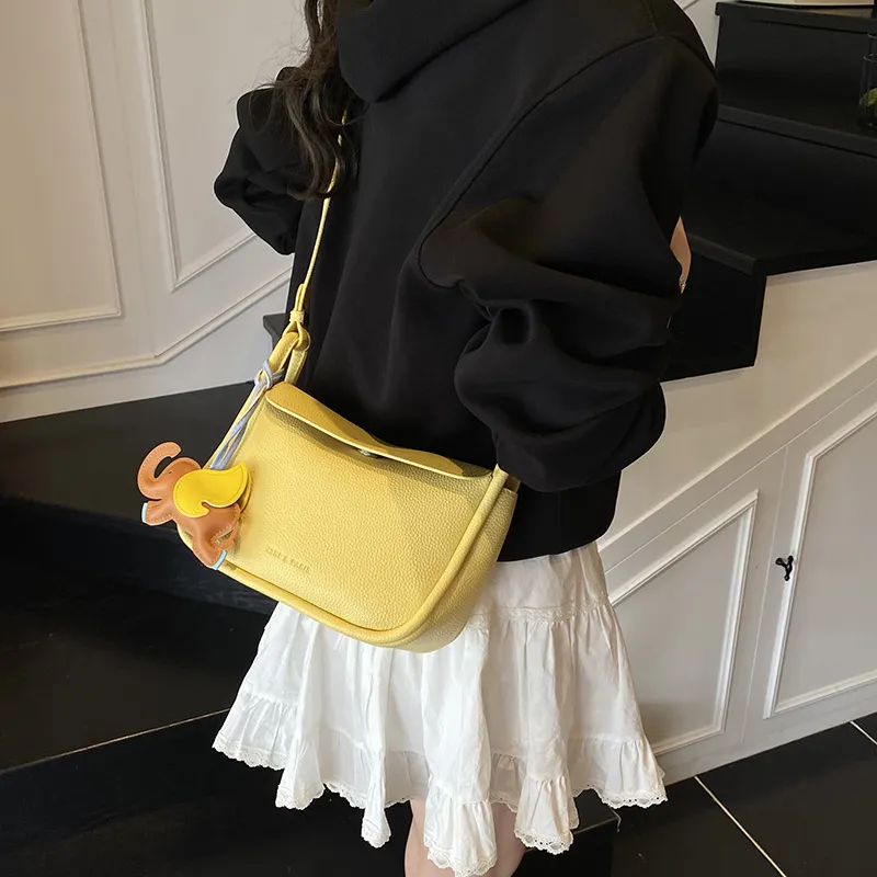 ERANGBEAR PU Crossbody Bag Women's Yellow/White/Black/Khaki/Red-1