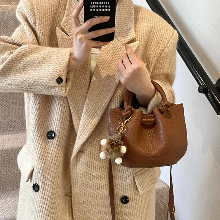 ERANGBEAR PU One Shoulder Handbag Women's Coffee/White/Red/Brown/Black-11