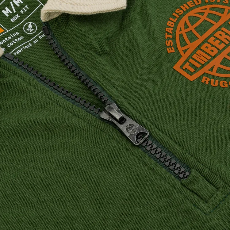 Timberland Polo Shirt Men's Black Forest Green-4
