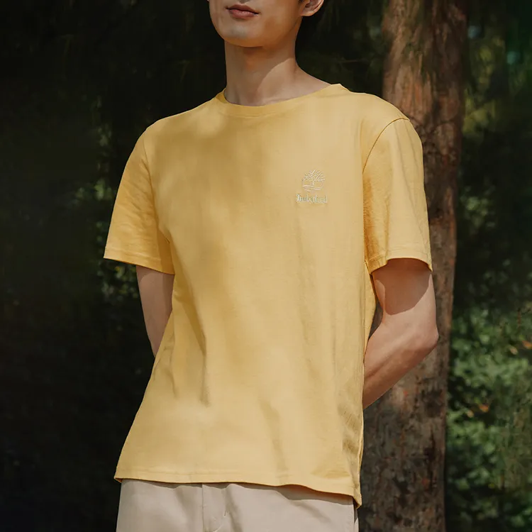 Timberland T Shirts Men Don't Touch Me Yellow-2