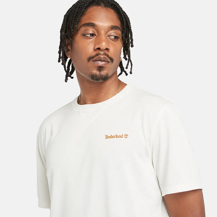 Timberland T Shirts Men Vintage White-4