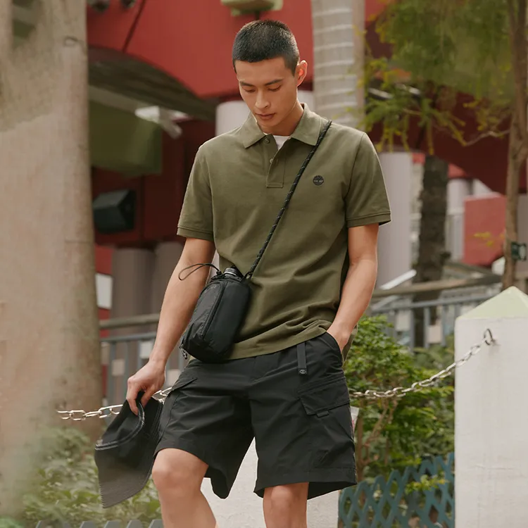 Timberland Casual Shorts Men Black-4
