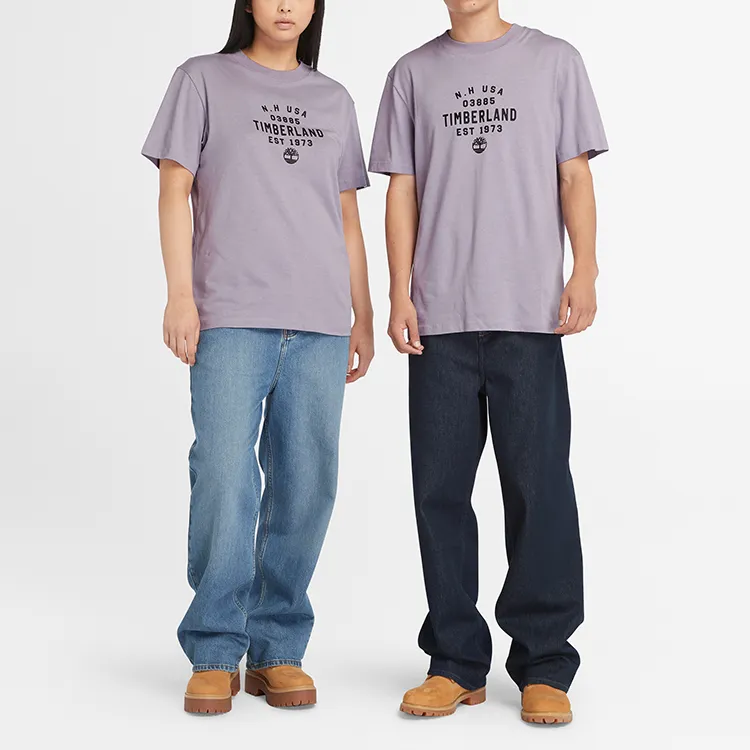 Timberland T Shirt Unisex Gray Purple-2