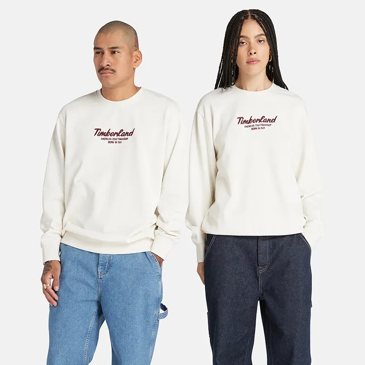 Timberland Sweatshirts Unisex Vintage White-3