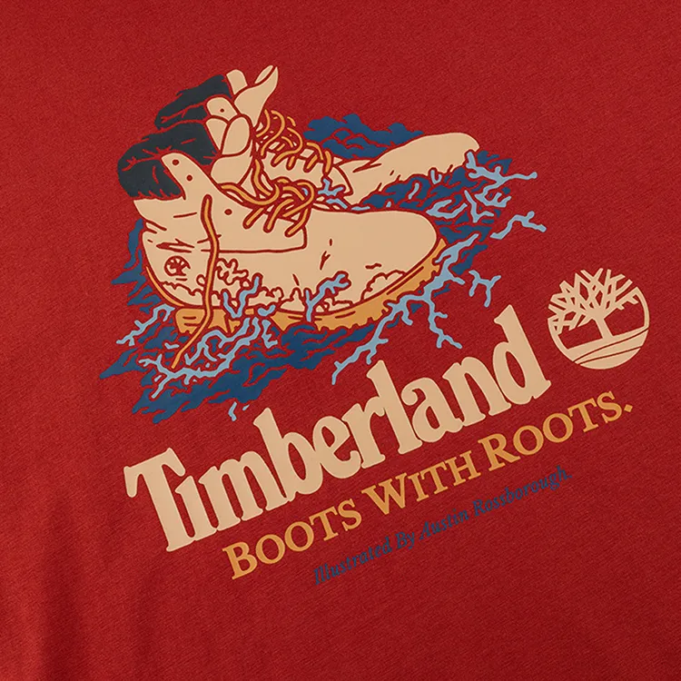 Timberland T Shirt Men's Burnt Nail Flower-5