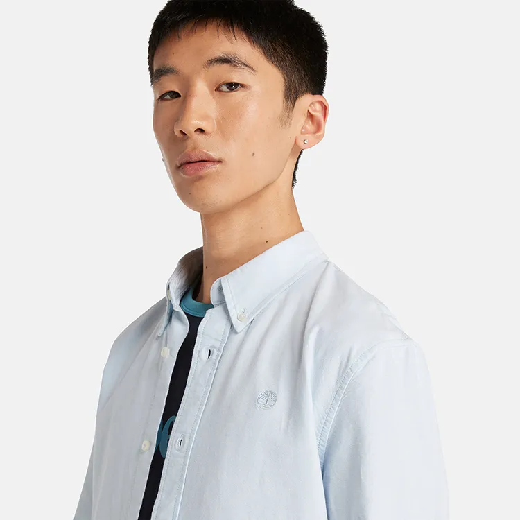 Timberland Shirt Men's Sky Blue-5