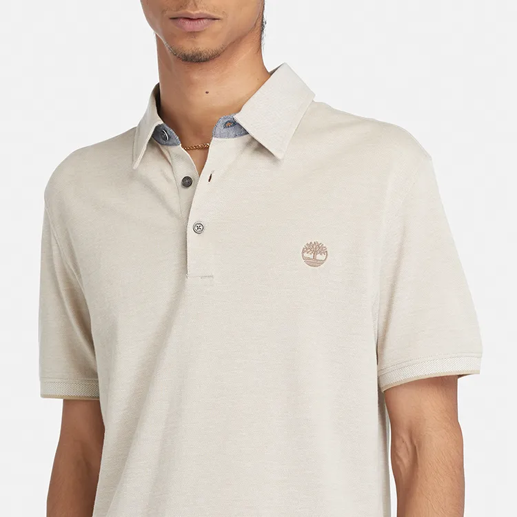 Timberland Polo Shirts Men Liquorice Yellow-5