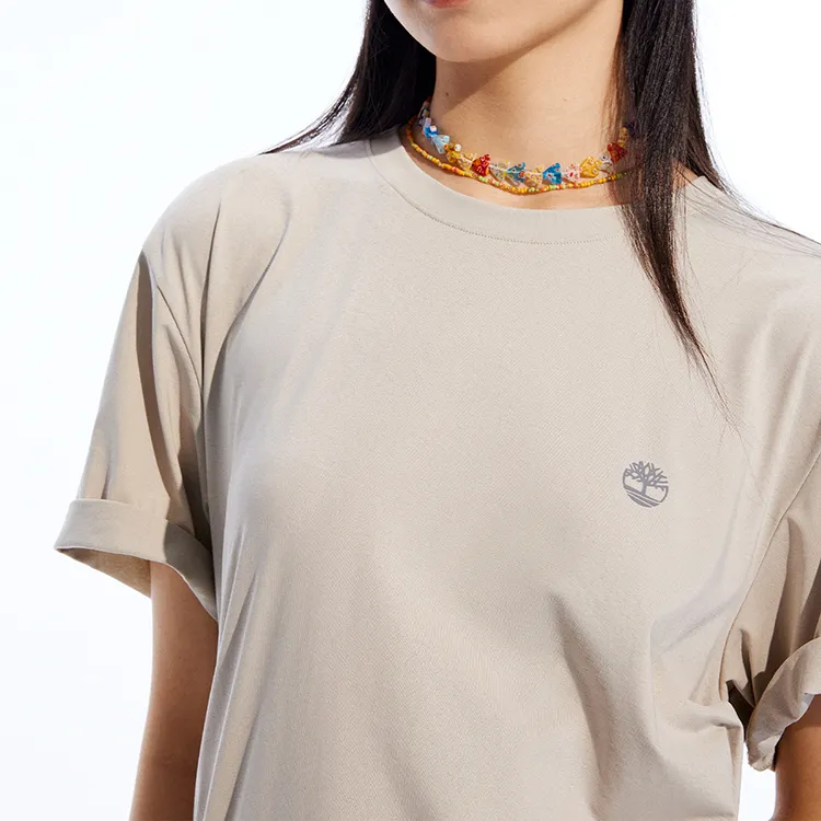 Timberland Set in Sleeve T Shirt Men's Sand-3