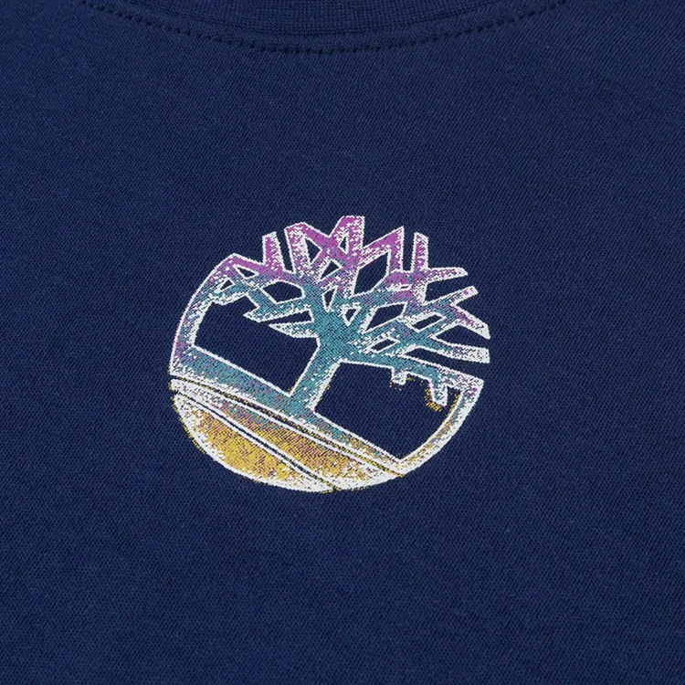 Timberland Drop Shoulder Sleeve T Shirt Women's Marine Blue-5