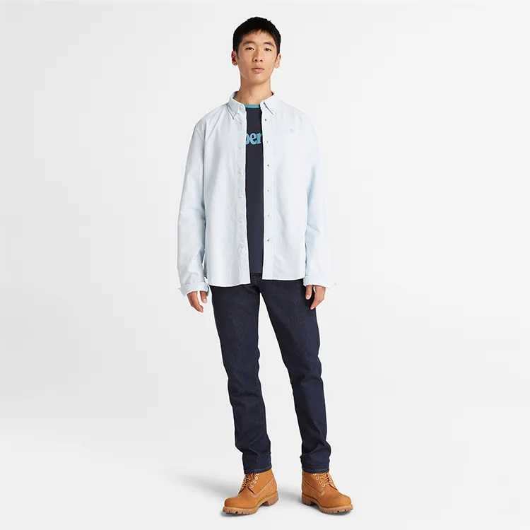 Timberland Shirt Men's Sky Blue-2