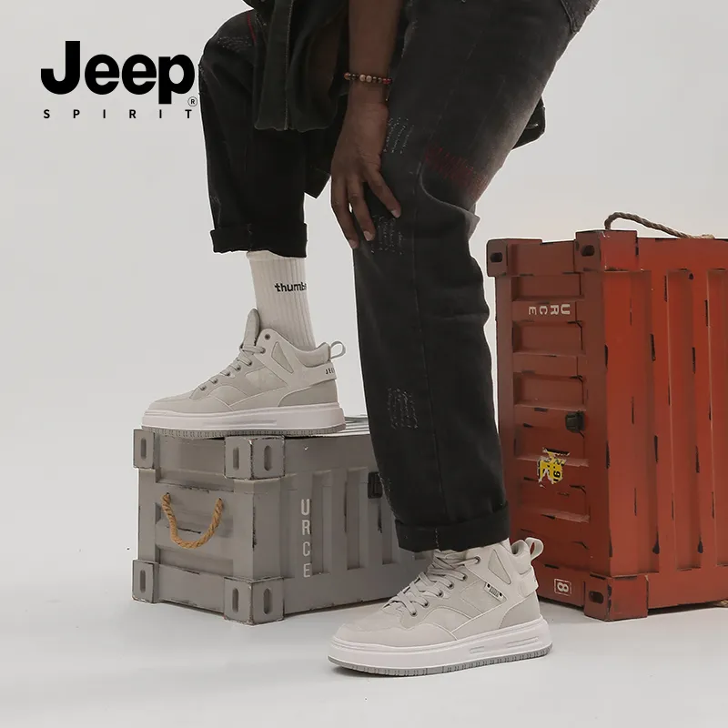JEEP SPIRIT Coverage Slip Resistant, Abrasion Resistant, Lightweight, Breathable High Top Skateboard Shoes Men's-8