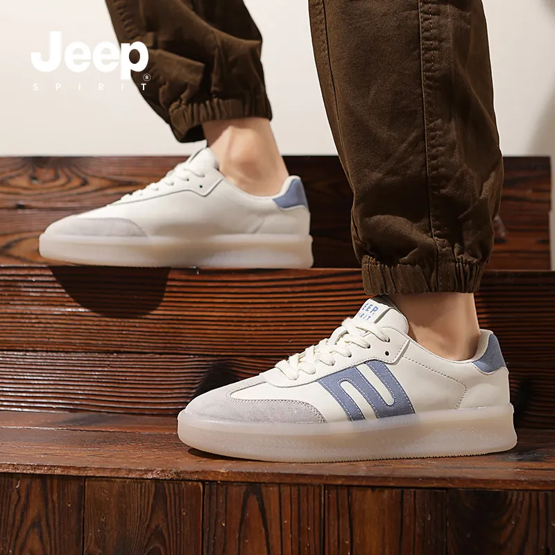 JEEP SPIRIT German Army Trainers Anti-Slip Wear-Resistant Lightweight Breathable Low-Top Skateboard Shoes Men's-10