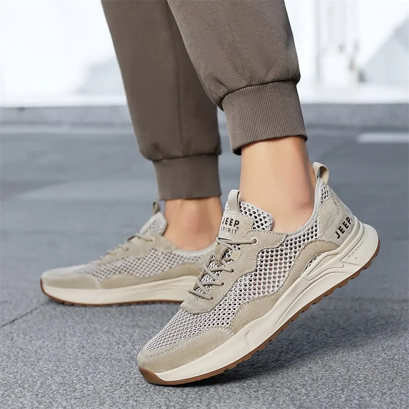 JEEP SPIRIT Outdoor Trail Running Slip Resistant, Abrasion Resistant, Breathable Low Top Casual Shoes Men's Dark Gray-8