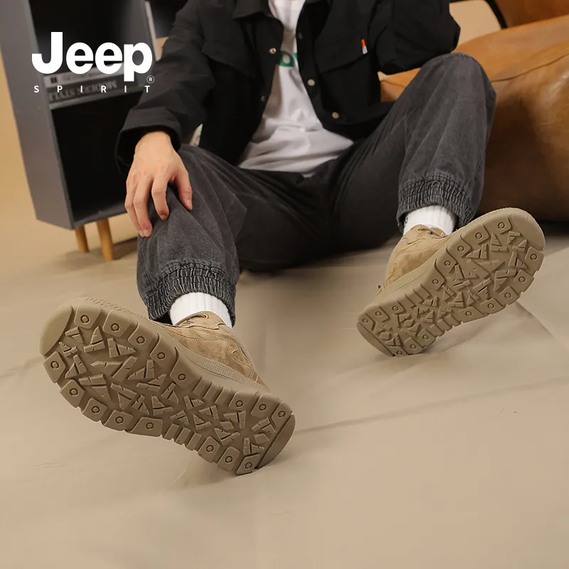 JEEP SPIRIT Waterproof, Abrasion Resistant, Slip Resistant Ankle Length Outdoor Boots Men's Gray-20