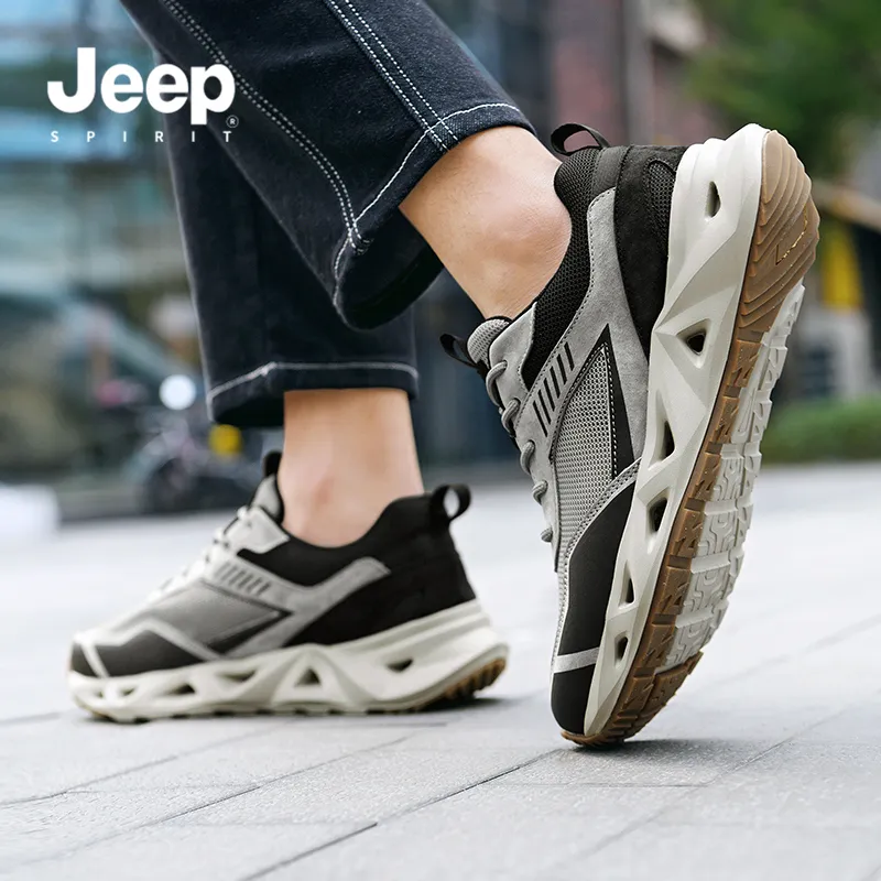 JEEP SPIRIT Cushioning Anti Slip Wear Resistant Breathable Lightweight Height Increasing Low Top Casual Shoes Men's-10