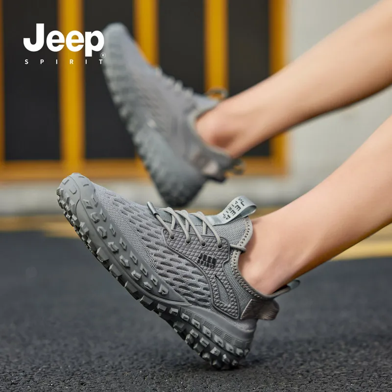 JEEP SPIRIT Anti Slip Wear Resistant Low Top Casual Shoes Men's Beige-16