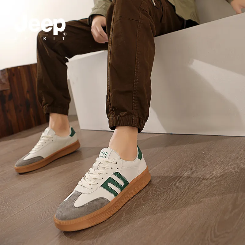JEEP SPIRIT German Army Trainers Anti-Slip Wear-Resistant Lightweight Breathable Low-Top Skateboard Shoes Men's-21