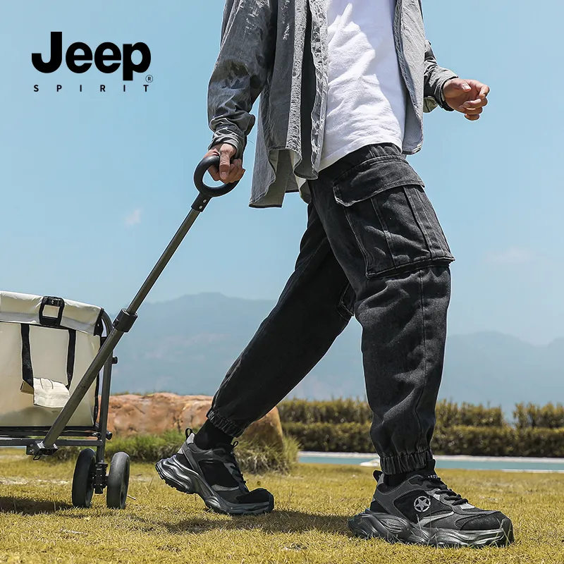 JEEP SPIRIT Chunky Sneakers Men Low Top Gray, White-18