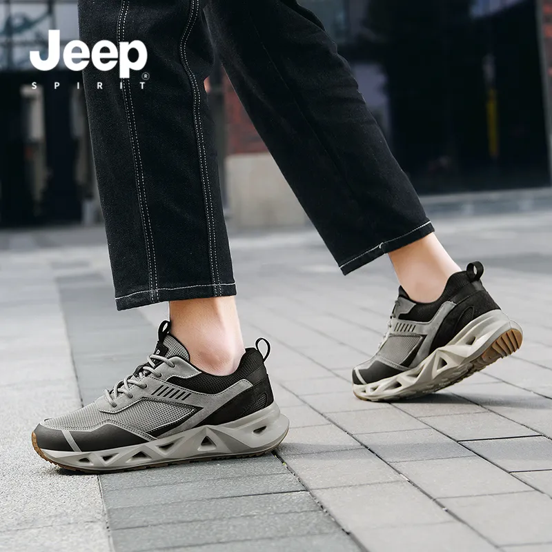 JEEP SPIRIT Cushioning Anti Slip Wear Resistant Breathable Lightweight Height Increasing Low Top Casual Shoes Men's-9