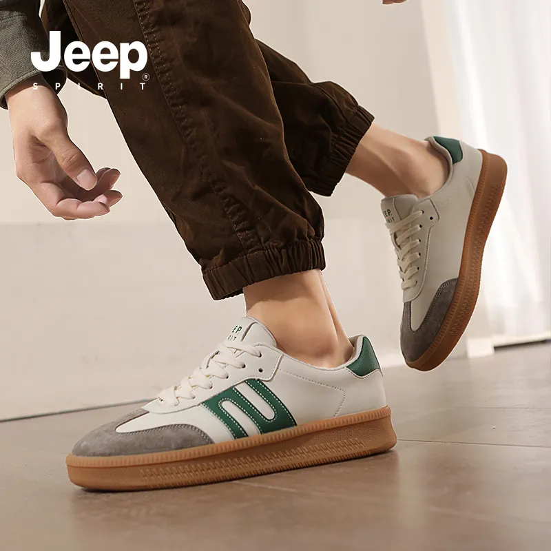 JEEP SPIRIT German Army Trainers Anti-Slip Wear-Resistant Lightweight Breathable Low-Top Skateboard Shoes Men's-19