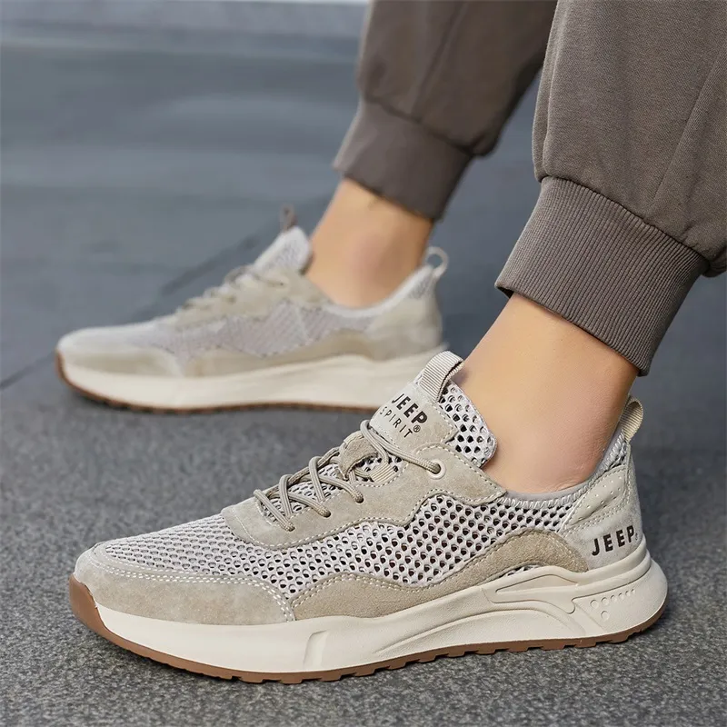 JEEP SPIRIT Outdoor Trail Running Slip Resistant, Abrasion Resistant, Breathable Low Top Casual Shoes Men's Dark Gray-10