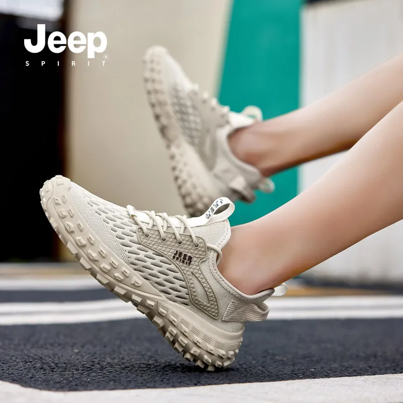 JEEP SPIRIT Anti Slip Wear Resistant Low Top Casual Shoes Men's Beige-10