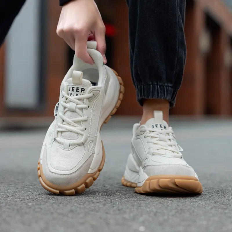 JEEP SPIRIT Slip Resistant, Abrasion Resistant, Breathable, Height Increasing Low Top Casual Shoes Unisex-30